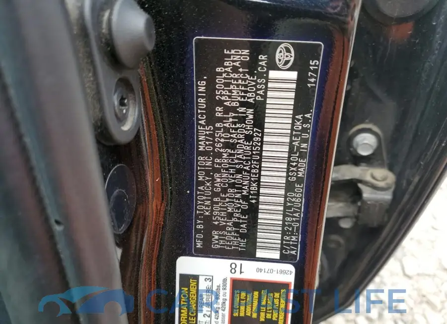 4T1BK1EB2FU152927# 12