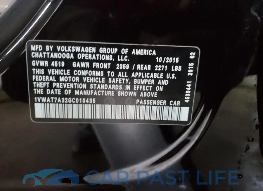 1VWAT7A32GC010435# 13