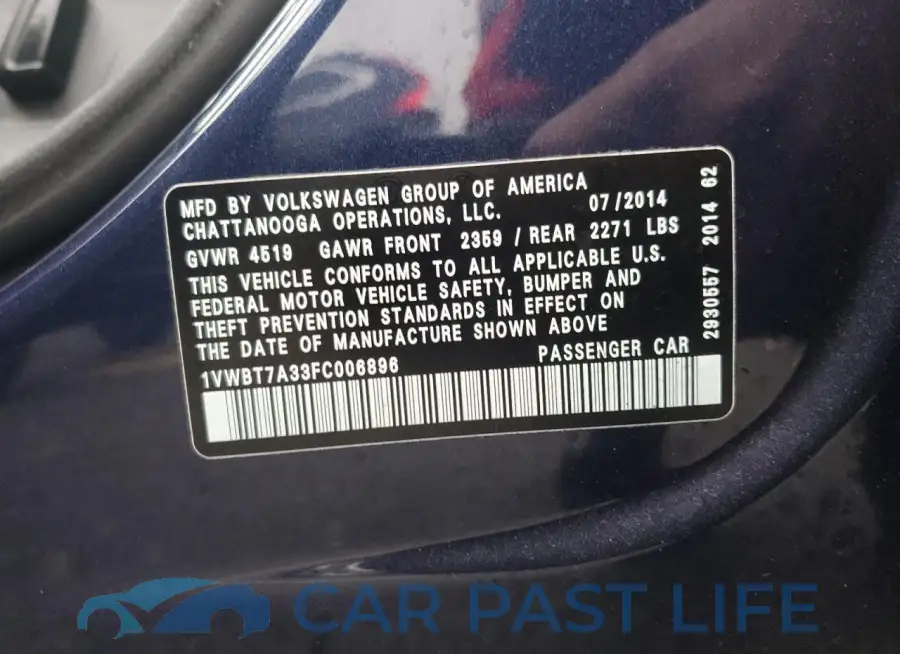 1VWBT7A33FC006896# 12