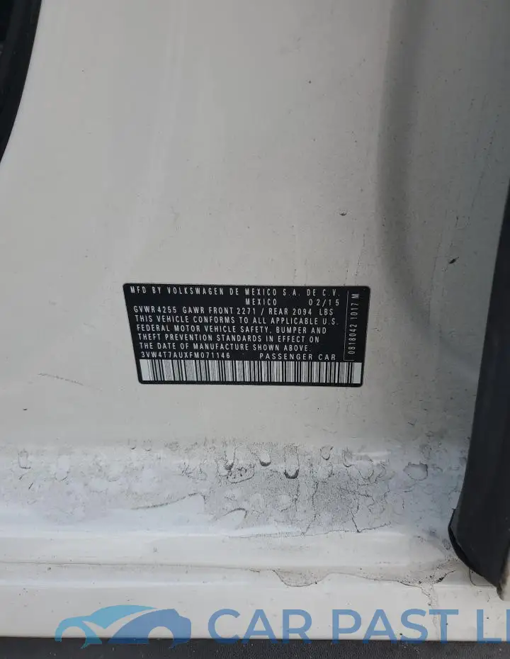 3VW4T7AUXFM071146# 14