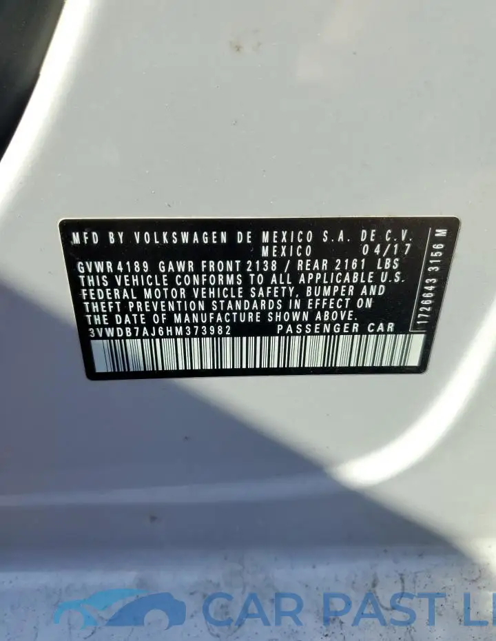 3VWDB7AJ6HM373982# 13