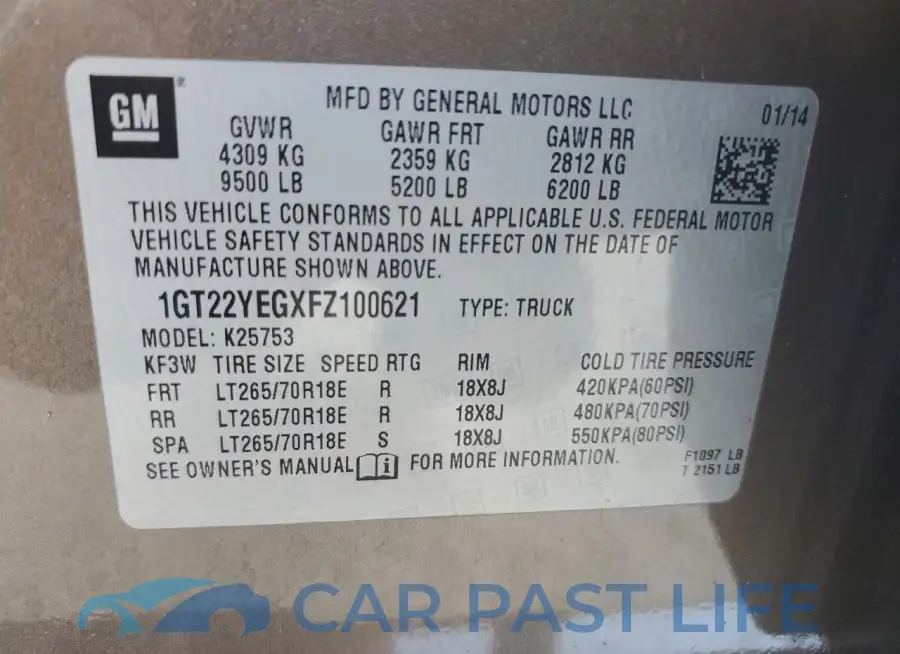 1GT22YEGXFZ100621# 14