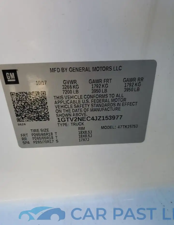 1GTV2NEC4JZ153977# 12