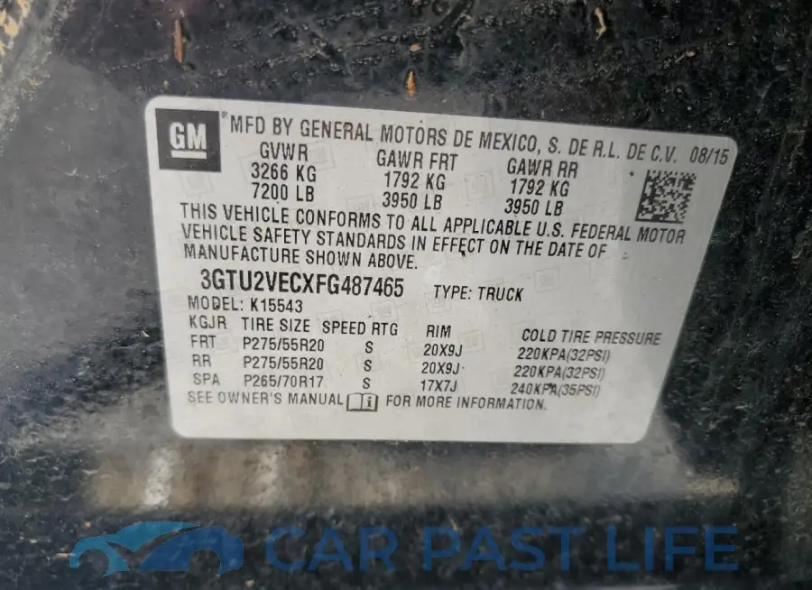 3GTU2VECXFG487465# 12