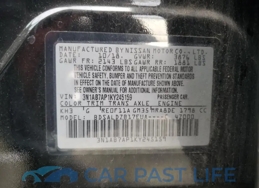 3N1AB7AP1KY245159# 12