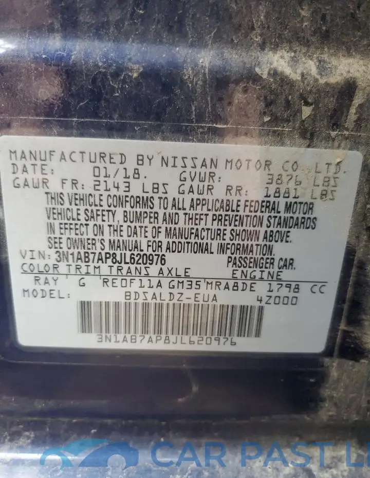 3N1AB7AP8JL620976# 12