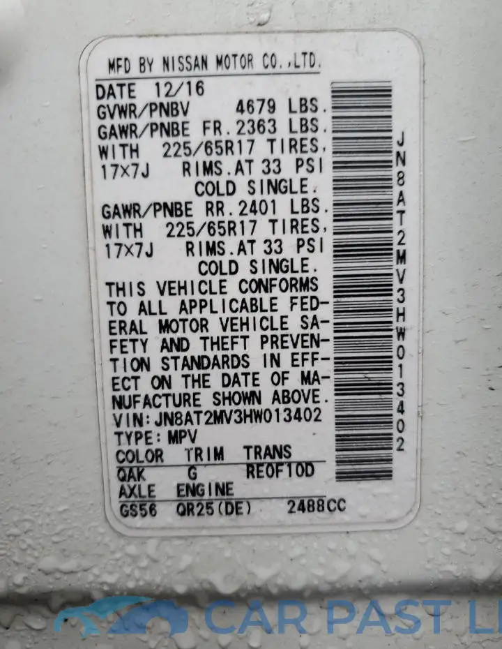 JN8AT2MV3HW013402# 14