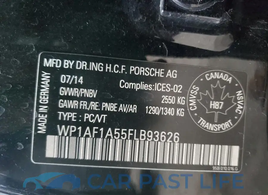 WP1AF1A55FLB93626# 14