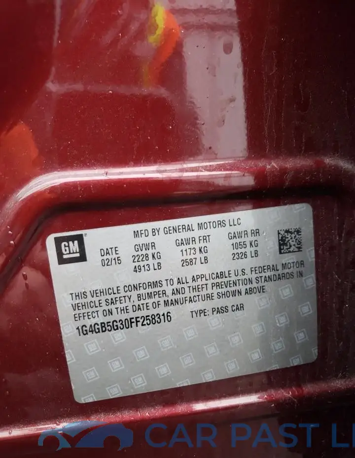 1G4GB5G30FF258316# 12