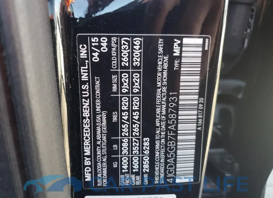 4JGDA5GB7FA587931# 13
