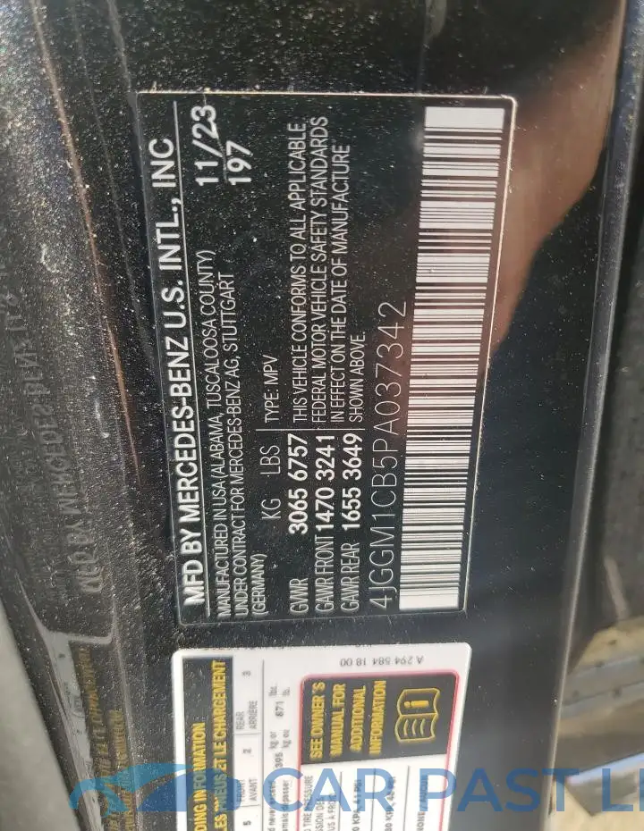 4JGGM1CB5PA037342# 14