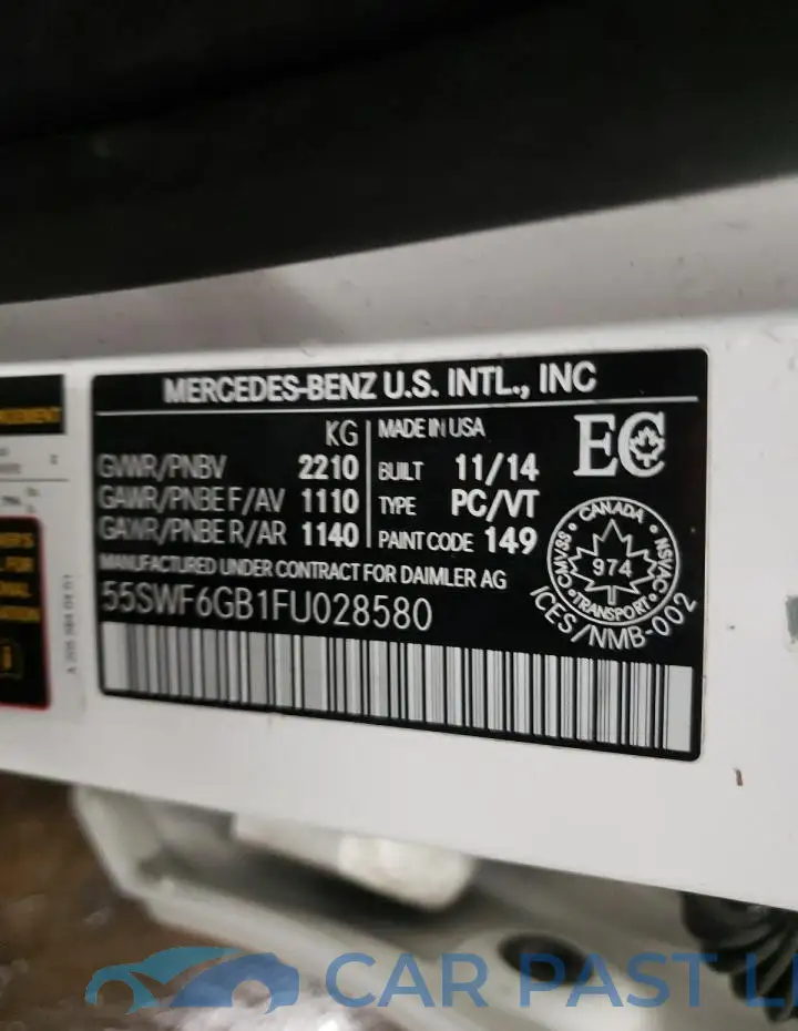 55SWF6GB1FU028580# 13