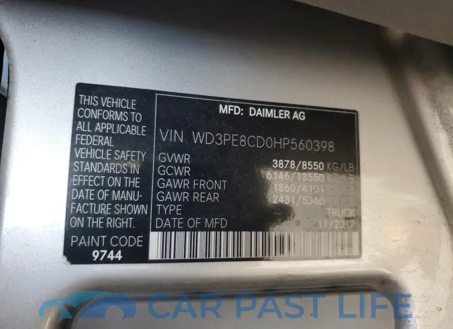 WD3PE8CD0HP560398# 13
