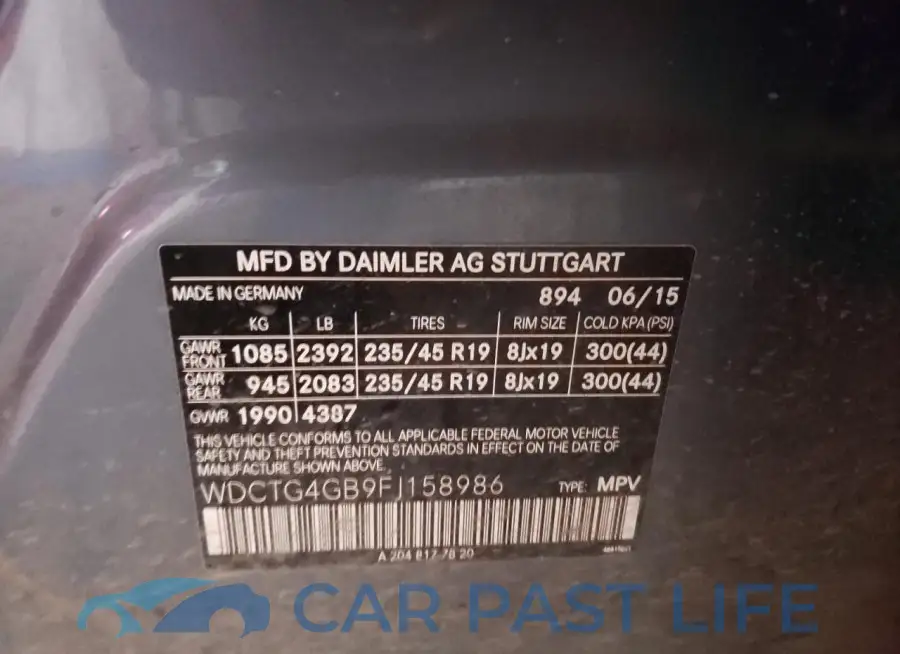 WDCTG4GB9FJ158986# 13