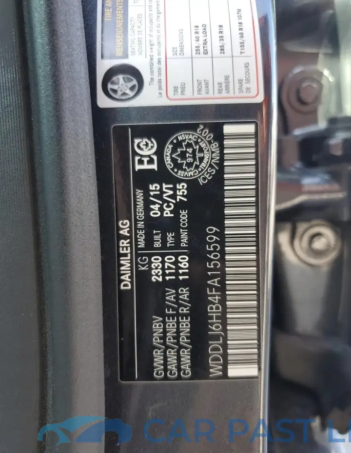 WDDLJ6HB4FA156599# 13