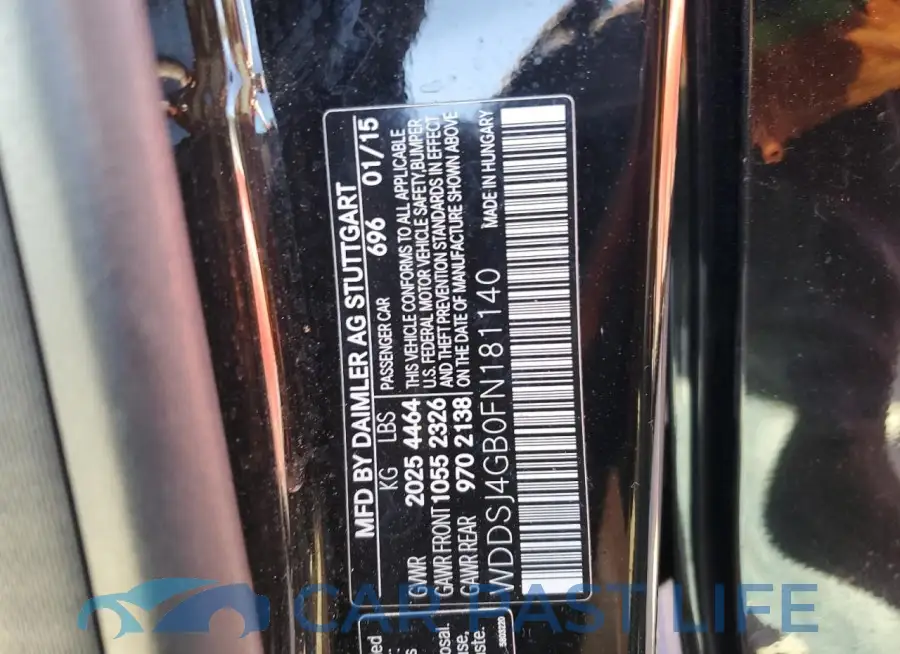 WDDSJ4GB0FN181140# 12