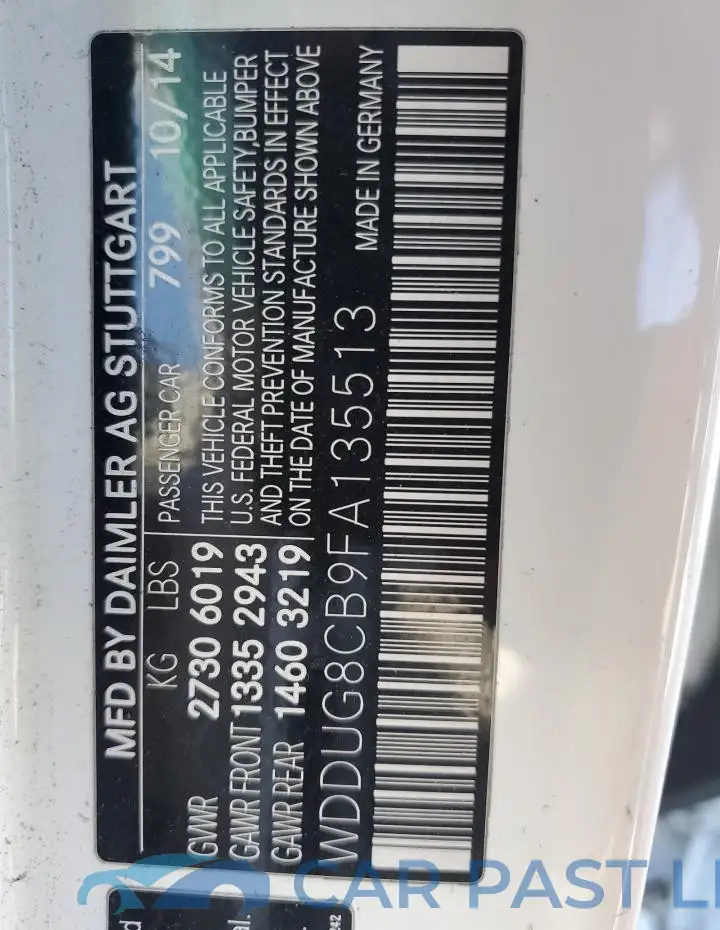 WDDUG8CB9FA135513# 12