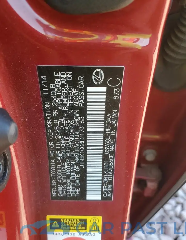 JTHBK1GG3F2173163# 12