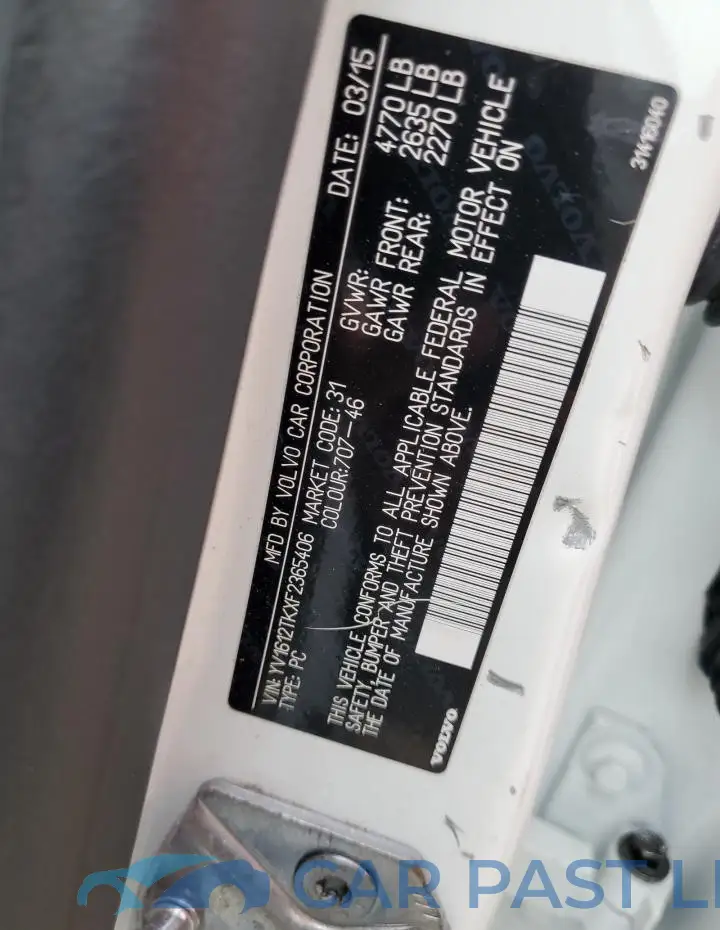 YV1612TKXF2365406# 12