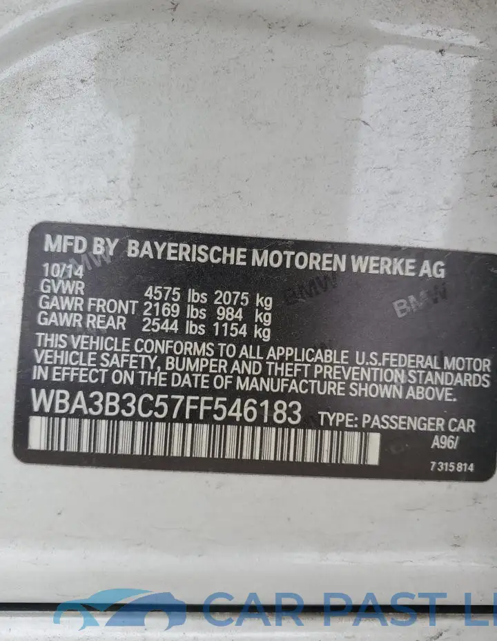 WBA3B3C57FF546183# 12