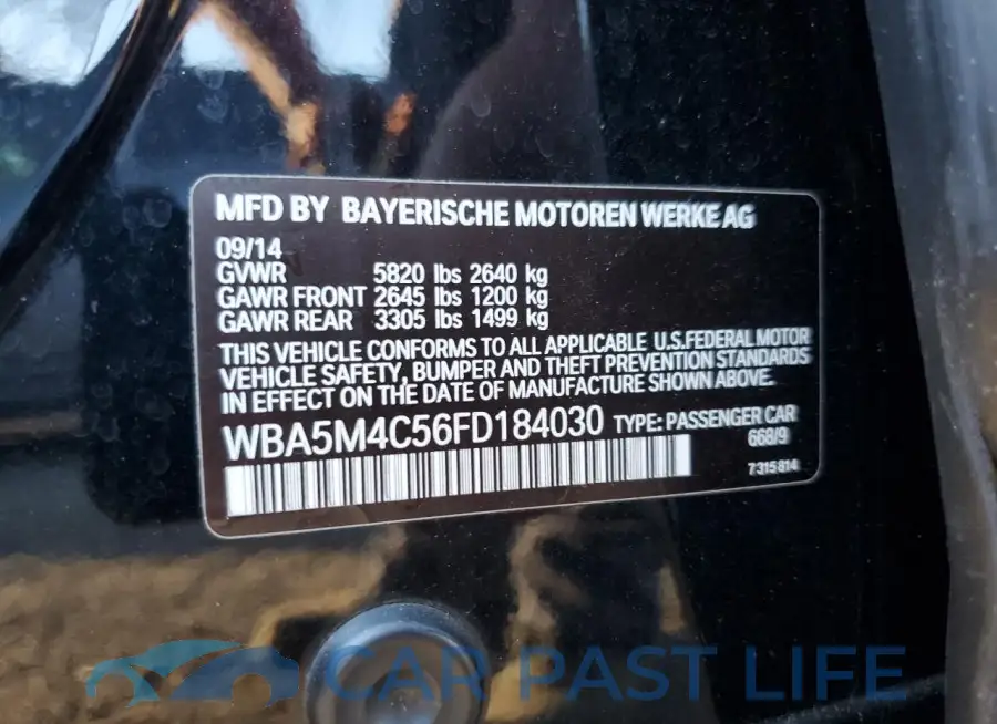 WBA5M4C56FD184030# 12