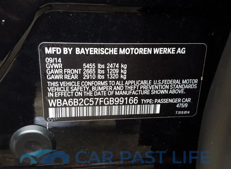 WBA6B2C57FGB99166# 10