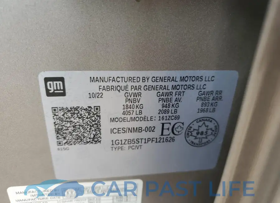 1G1ZB5ST1PF121626# 12