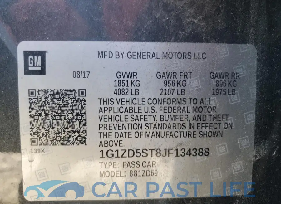 1G1ZD5ST8JF134388# 12