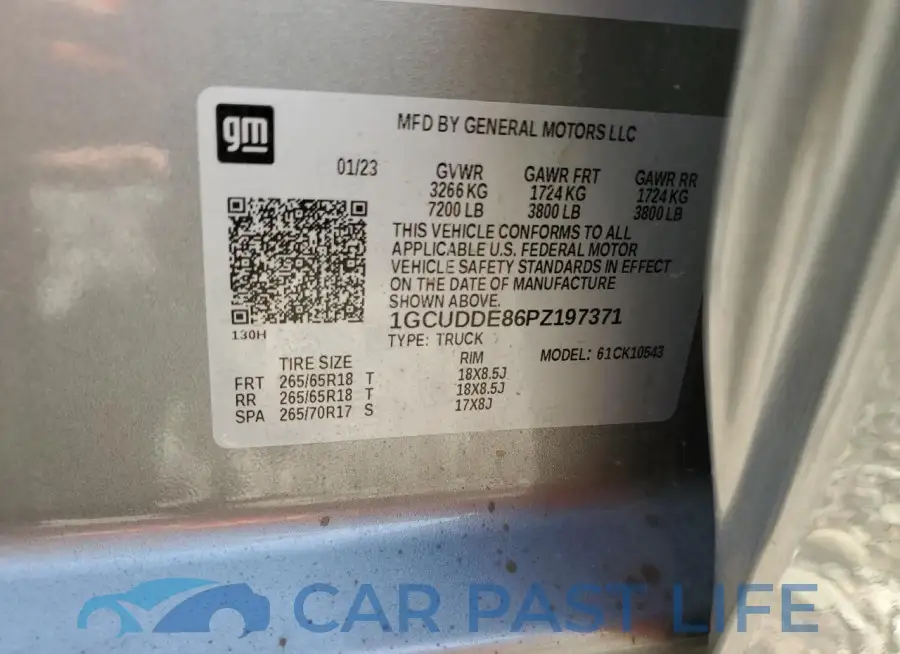 1GCUDDE86PZ197371# 12