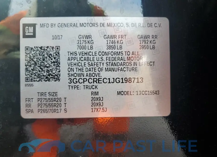 3GCPCREC1JG198713# 12