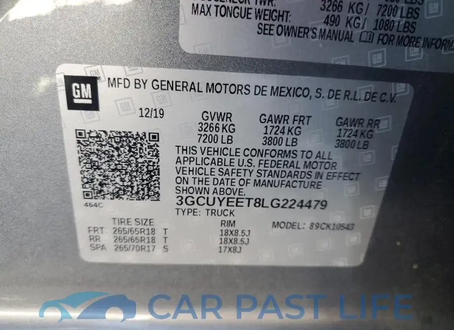 3GCUYEET8LG224479# 12