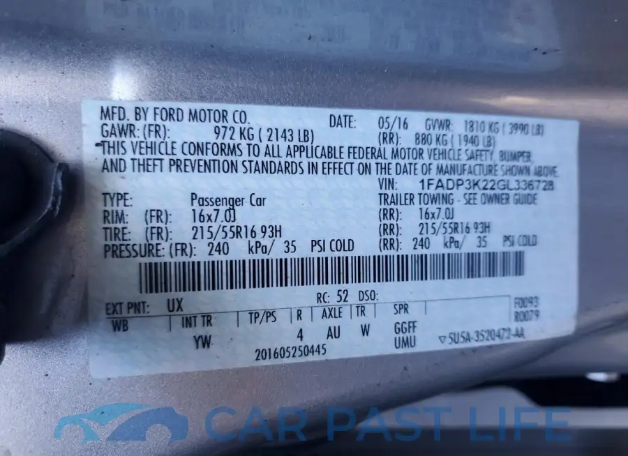 1FADP3K22GL336728# 14
