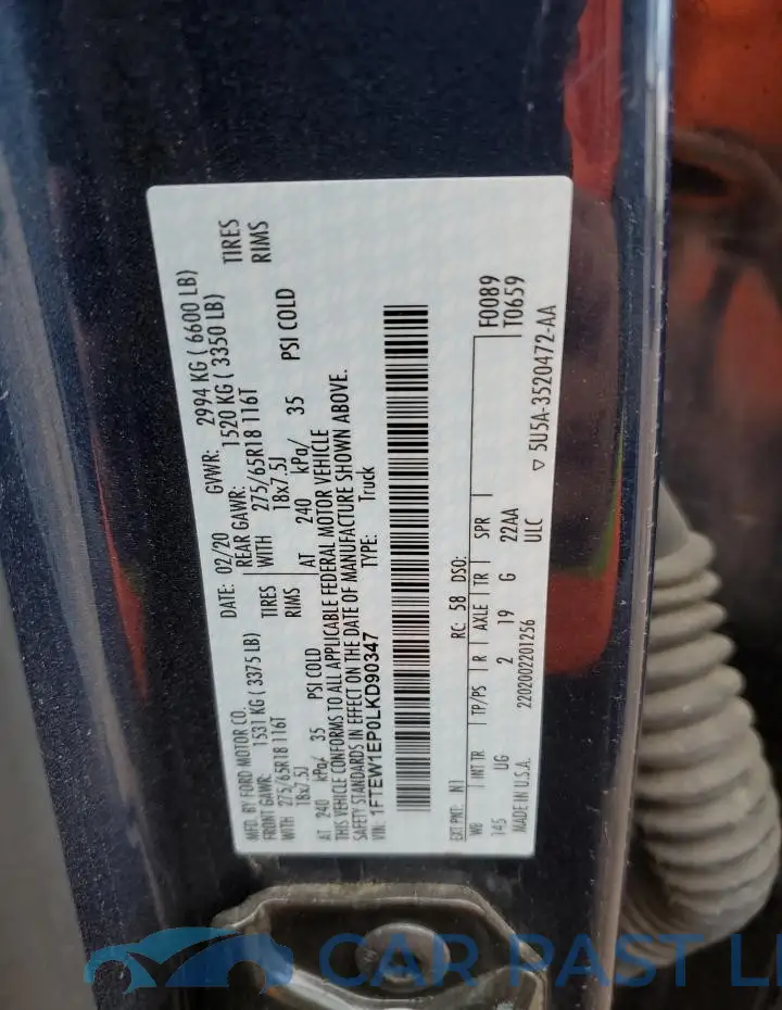 1FTEW1EP0LKD90347# 13