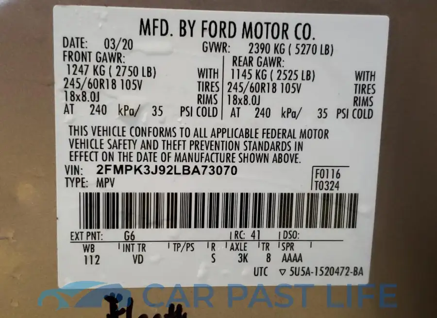 2FMPK3J92LBA73070# 13