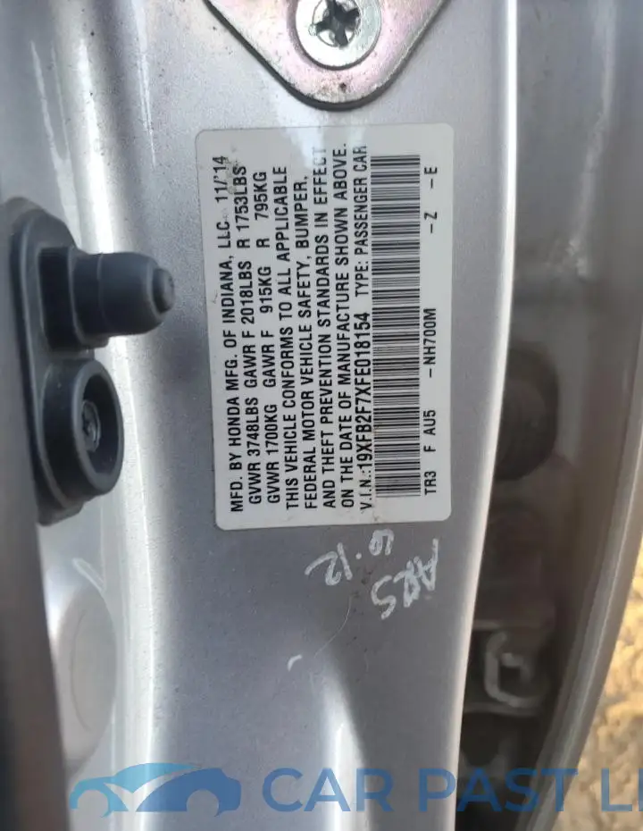 19XFB2F7XFE018154# 12