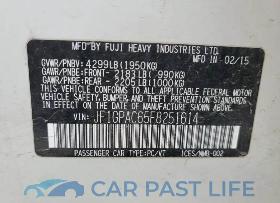 JF1GPAC65F8251614# 13
