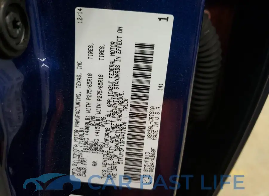 5TFUY5F13FX437076# 12