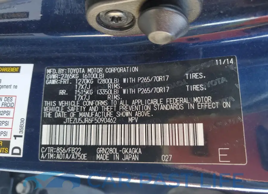 JTEZU5JR6F5090462# 13