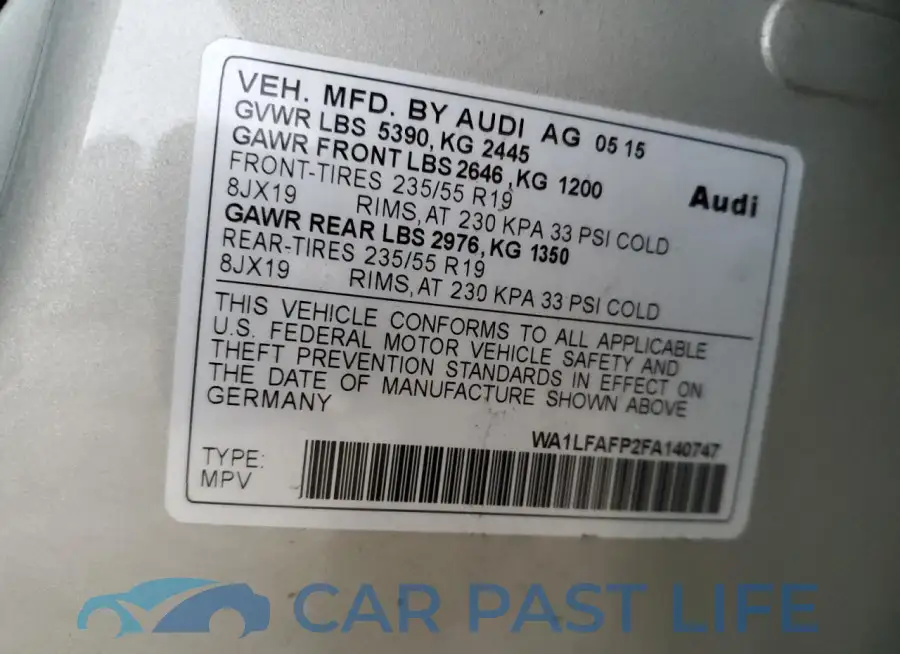 WA1LFAFP2FA140747# 13