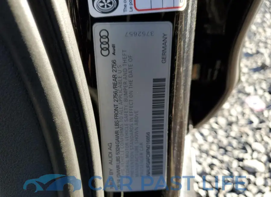 WAUFGAFC8FN016856# 12