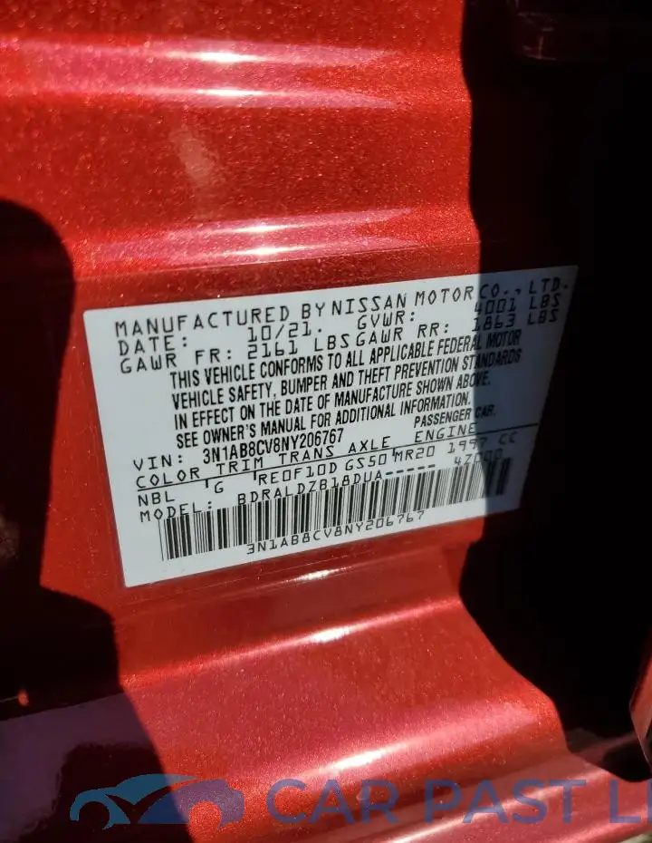 3N1AB8CV8NY206767# 13