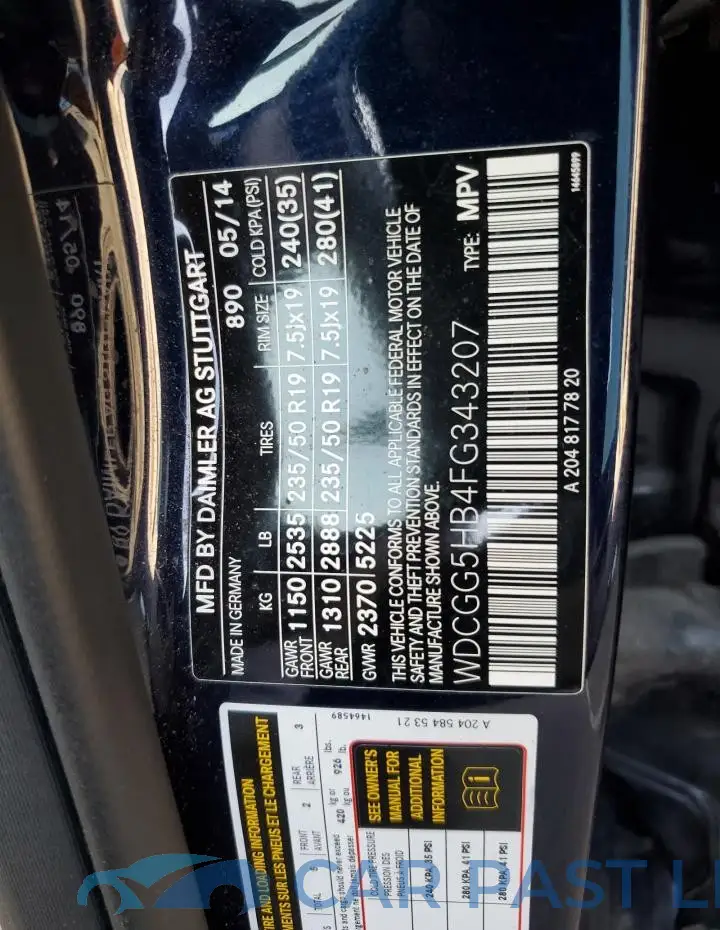 WDCGG5HB4FG343207# 12