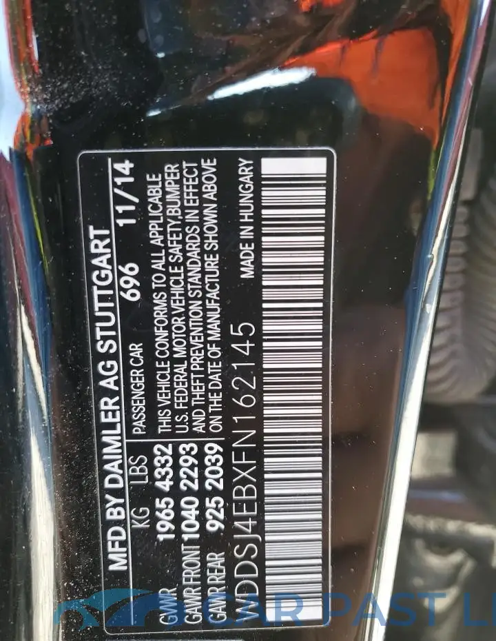WDDSJ4EBXFN162145# 12