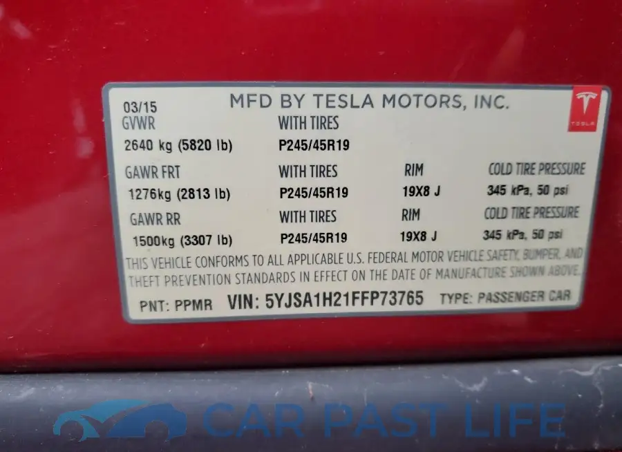 5YJSA1H21FFP73765# 12