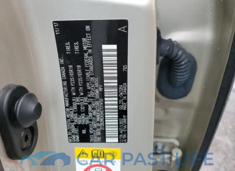 2T2BZMCA5HC131450# 13