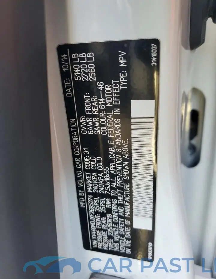 YV440MDJXF2685274# 13