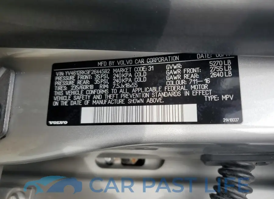 YV4612RK9F2644582# 14