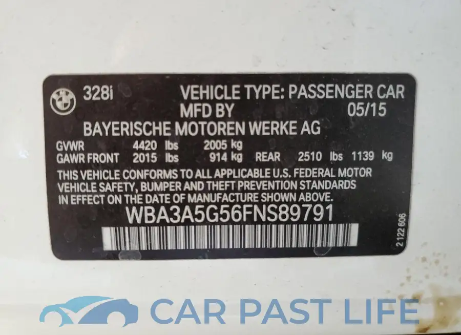 WBA3A5G56FNS89791# 13