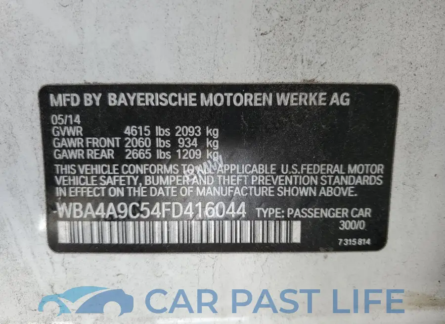 WBA4A9C54FD416044# 12