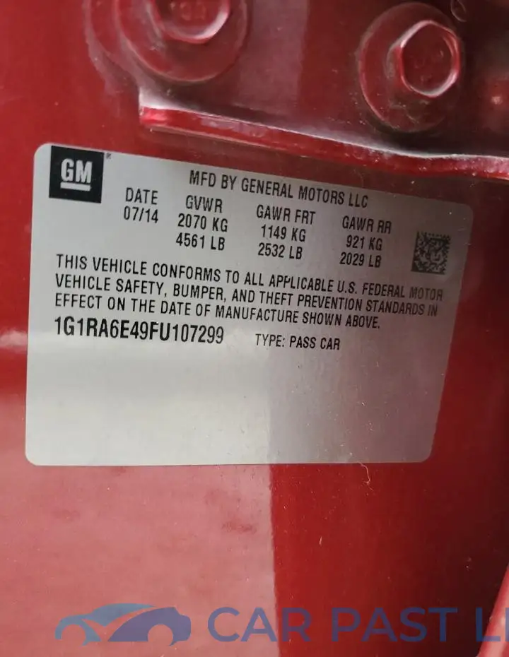 1G1RA6E49FU107299# 13